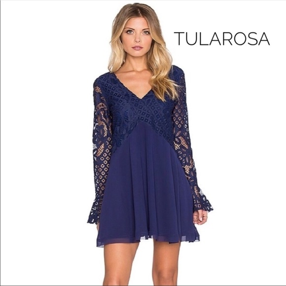 Tularosa Dresses & Skirts - NEW! Tularosa Skylar Lace Navy Beautiful Dress